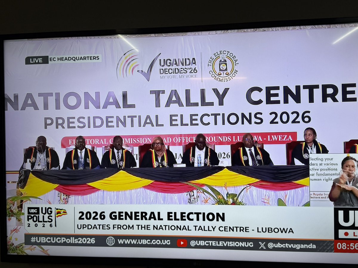 skaheru's tweet image. The @UgandaEC is making the first major announcement of today. The mood is good. #UgandaDecides