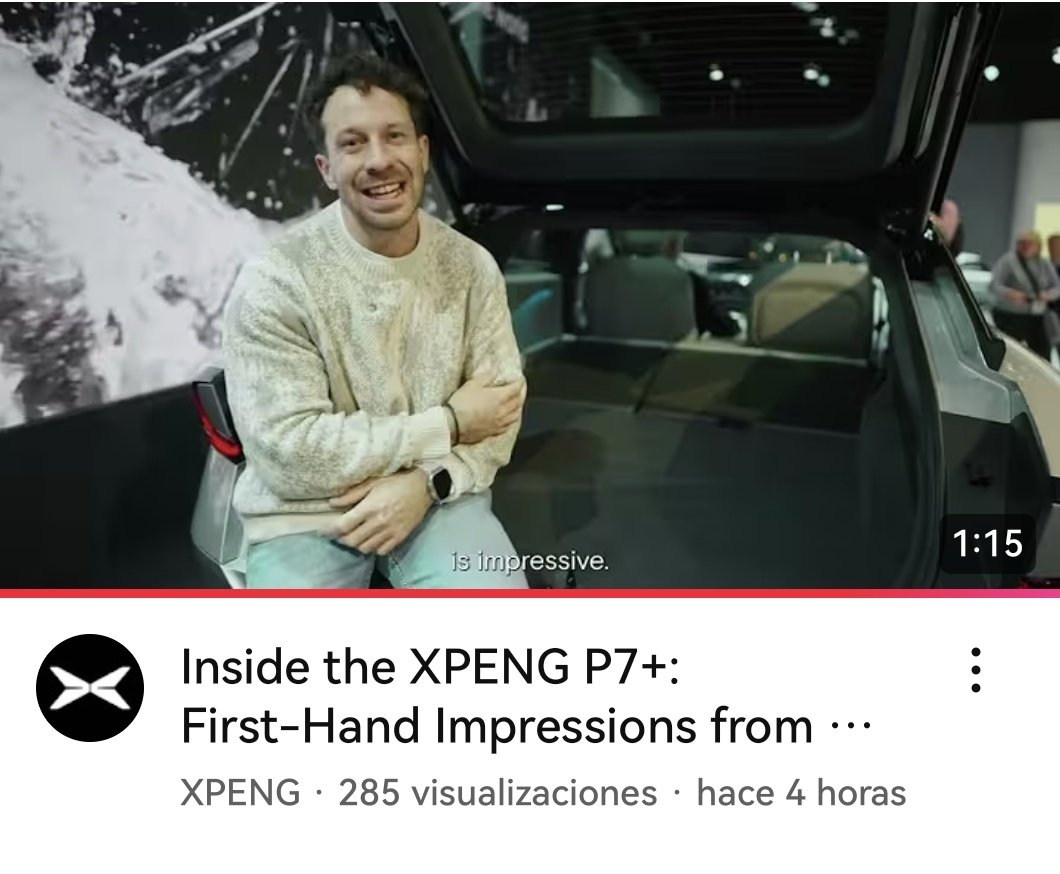 jupemaar's tweet photo. @testcoches Carlos portads del nuevo video de XPENG en YouTube... Enhorabuena crack! https://t.co/UAcM0m58aT