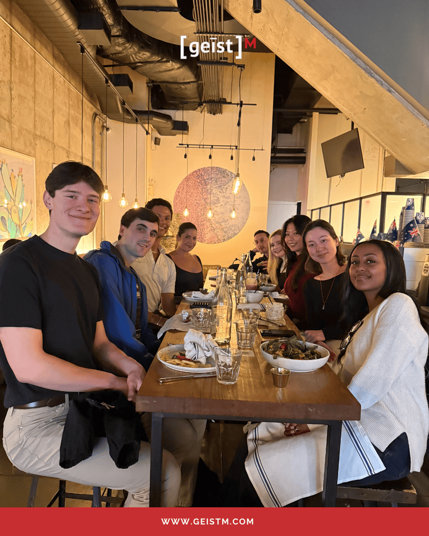 GeistM's tweet photo. The NYC team shared a great lunch to welcome our newest Content Creator, Joe O’Connor. 🎉

#WelcomeToTheTeam #NewHire #ContentCreator #TeamLunch #WorkLife #CreativeTeam #GrowingTeam https://t.co/bS4aqgb0AL