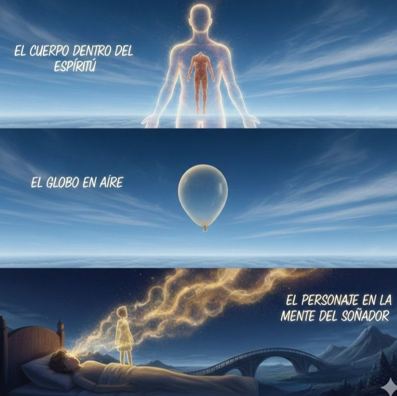 enconexionreal's tweet photo. EL CUERPO DENTRO DEL ESPÍRITU
Anatomía de lo invisible

Entendamos que:
No es el espíritu el que está dentro del cuerpo,
es el cuerpo el que está dentro del espíritu.

¿Cómo entenderlo?
No es que el aire este dentro del globo, es
el globo el que está inmenso en el aire.

¿Cómo entenderlo mejor?
No es que el personaje del sueño tenga
una mente, es el personaje el que
existe en la mente del soñador !