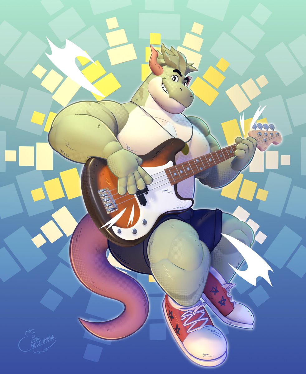 Choco_Hyena's tweet image. It’s a joy to create! 🎸✨
First commission of the year let’s GOOO!!
 
For @Guavanzo thanks a ton! :D