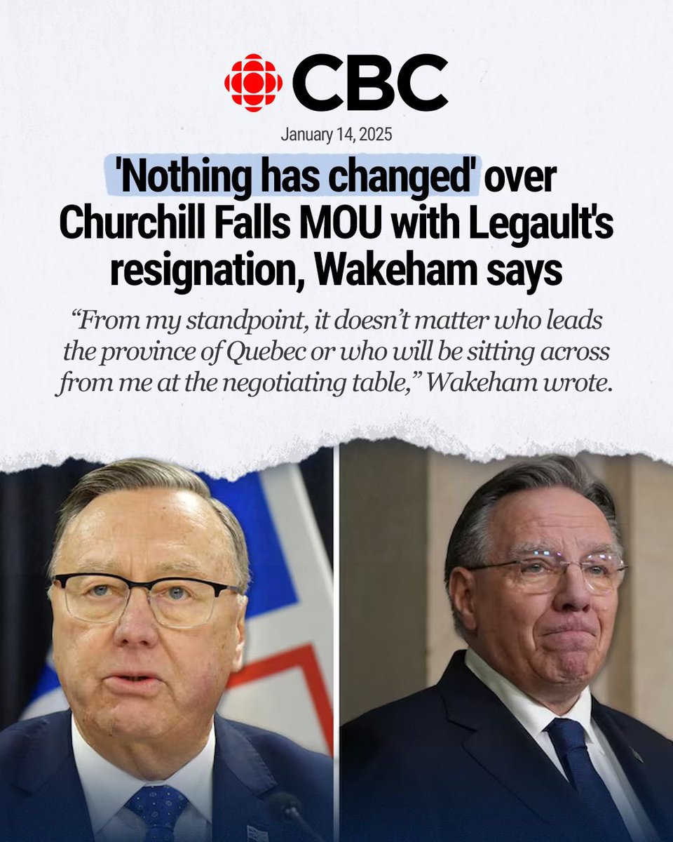 The Liberals want you to believe we should rush into a deal — again — despite their own history of secrecy, rushed timelines, and agreements that failed to deliver full value for Newfoundland and Labrador.

Let’s be clear, <a href="/francoislegault/">François Legault</a>'s resignation changes nothing.

The