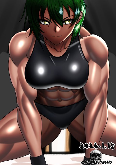 おはようございます～。 イケメン筋肉娘に迫られたいですね!