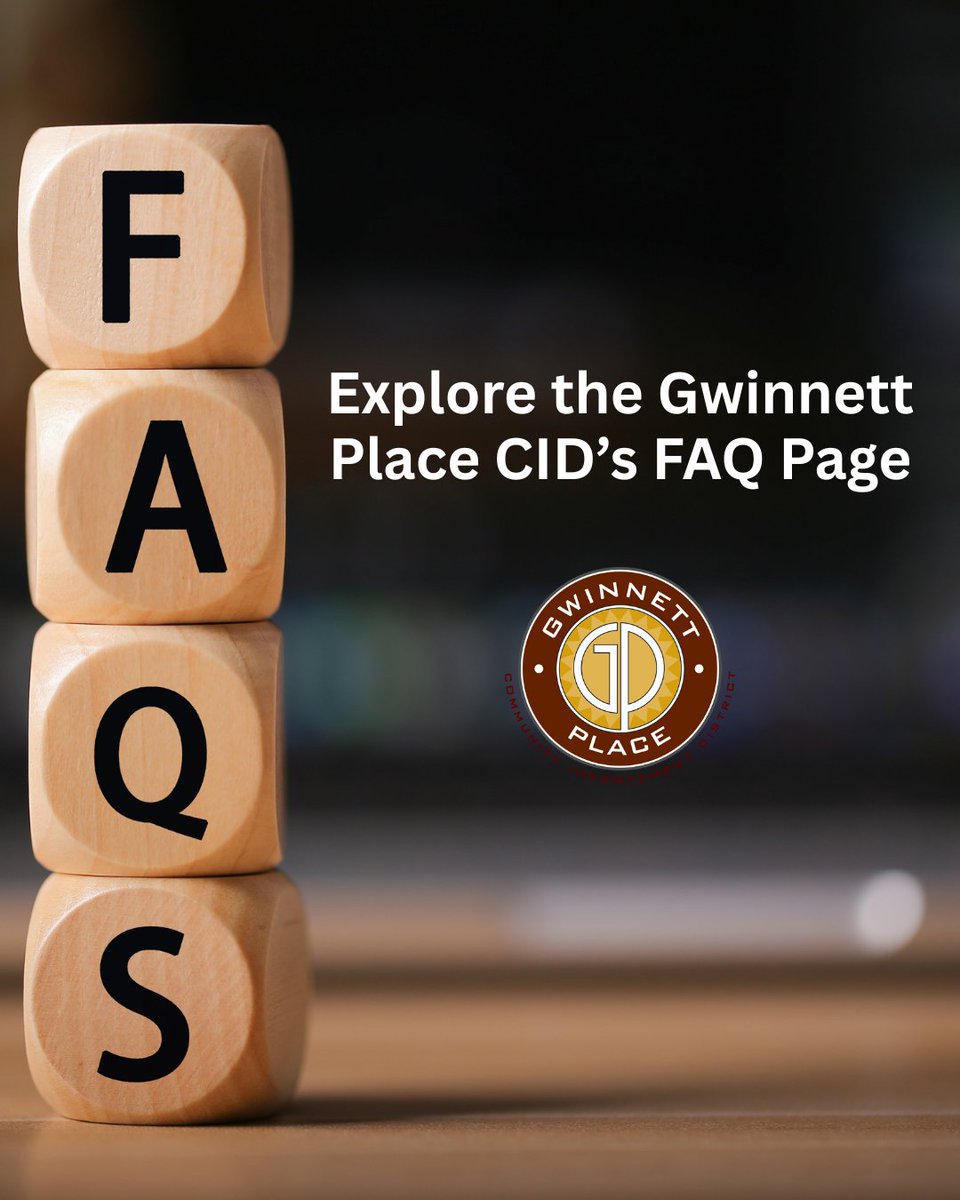 Curious about the revitalization of the former Gwinnett Place Mall site? Our FAQ page explains the strategy behind it, what a CID is, how they raise funds and more. Check it out for answers: gwinnettplacecid.com/about-us/faqs/