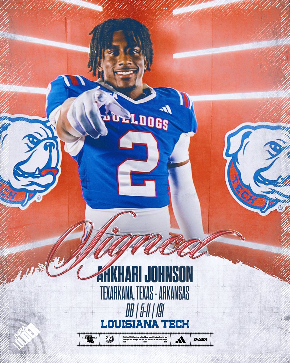 LATechFB's tweet photo. Signed ✍️

Welcome to the 318, Ahkhari Johnson!

➡️ @EliteKhari2 

#RTB26 https://t.co/A8XG2iEzsO