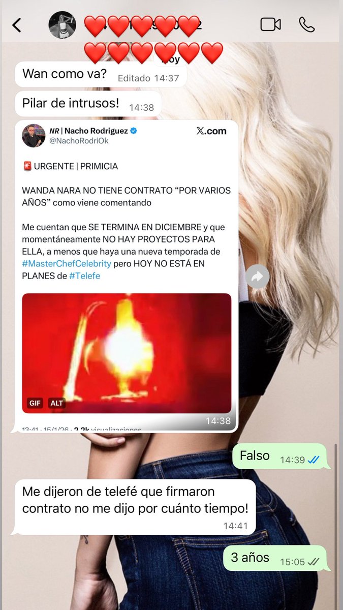 Tan difícil es preguntar ? A las fuentes ? Gracias besos . No entiendo si quieren lo peor para mí ? Si son envidiosos ? O si no pueden hacer una carrera sin tirar mierda a otro ?