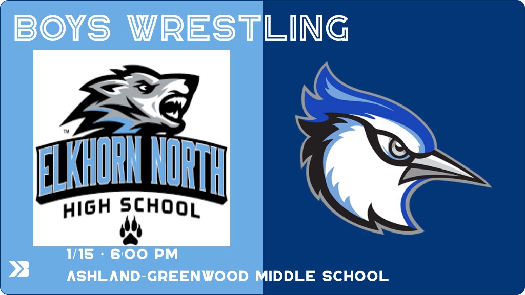 ENHS_Activities's tweet image. Boys Wrestling (Varsity) Meet Day! - Check out the event preview for the The Elkhorn North High School Wolves vs The Ashland-Greenwood Bluejays. It starts at 6:00 PM and is at Ashland-Greenwood Middle School Main Gym. gobound.com/ne/nsaa/wrst/2…