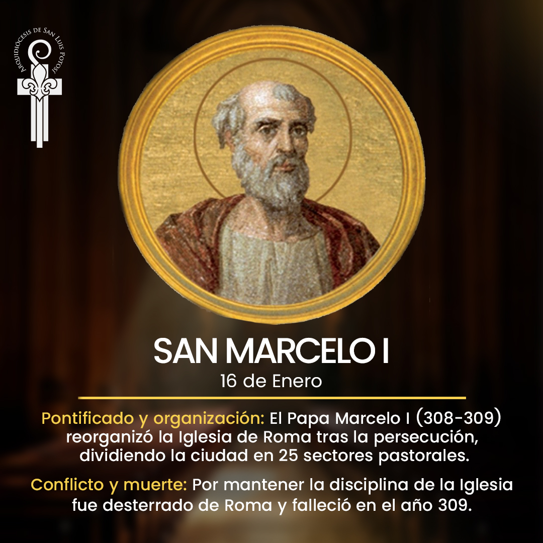 🔶 San Marcelo I

Padeció la terrible persecución de Diocleciano, logró sobrevivir sin abandonar su sacerdocio.

Decretó el camino penitencial para todos aquellos que quisieron reconciliarse de corazón con Cristo y su Iglesia.