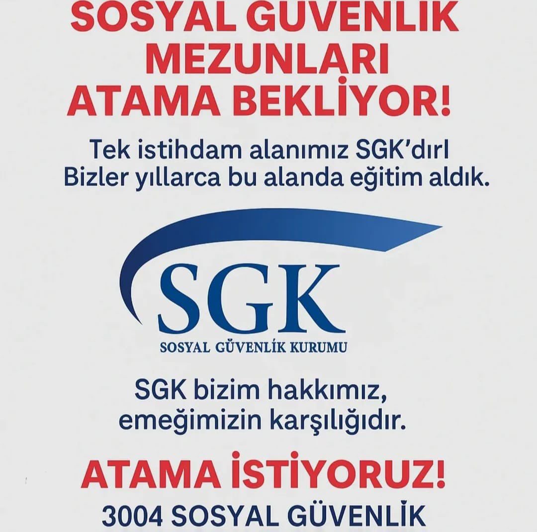 <a href="/isikhanvedat/">Prof. Dr. Vedat Işıkhan</a> <a href="/RTErdogan/">Recep Tayyip Erdoğan</a> <a href="/trt/">TRT</a> Sosyal Hizmet ve Sosyal Güvenlik bölümleri farklı uzmanlık alanlarıdır; kadro denkliği uygulaması yeniden değerlendirilmelidir.
<a href="/Bunyamn_Odabasi/">Bünyamin Odabaşı</a>
<a href="/_RamazanFurkanT/">Ramazan Furkan Türkan</a>
#3004AlanÖnceliği    #3004İçinKadro
#3004Adalet