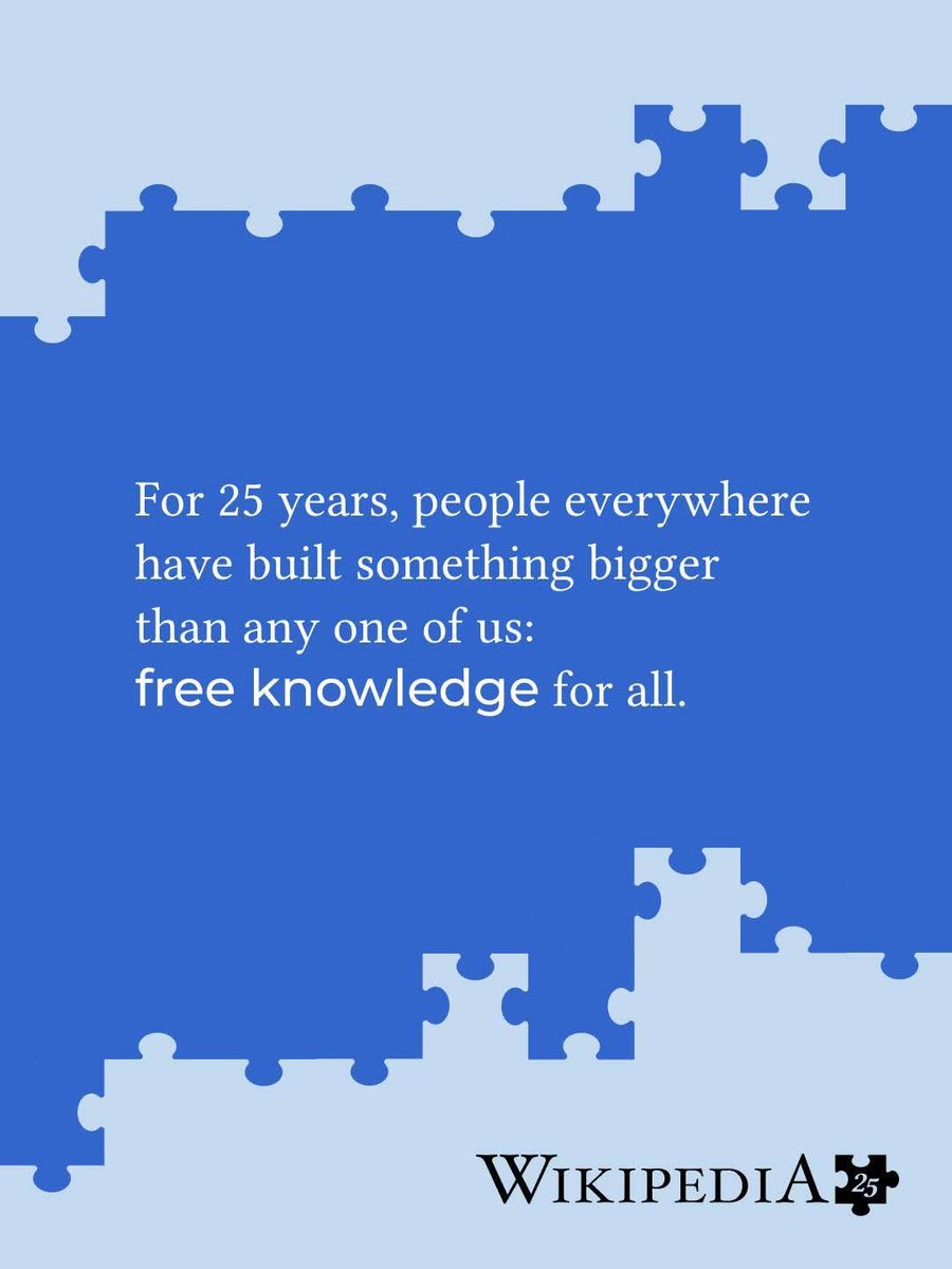 wikimediaigbo's tweet image. Twenty-five years ago, Wikipedia was an unlikely idea: a place where anyone could share free knowledge.

Today, it’s one of the most visited sites on Earth, not powered by corporate ads, but by people.

Across 300+ languages, volunteers have written and refined more #SeeThread