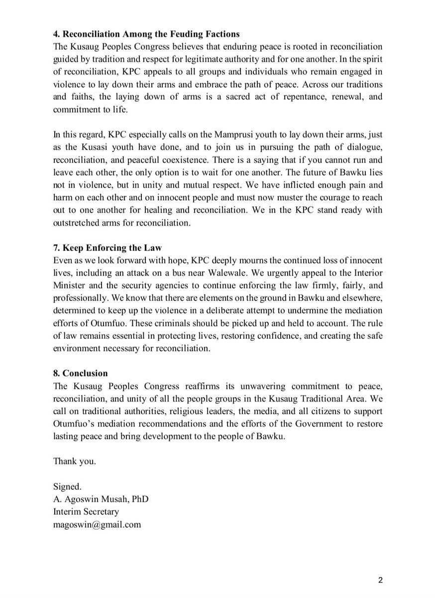 ndego12's tweet photo. KPC calls for reconciliation and enforcement of the laws in protecting the rights and dignity of the people of Kusaug https://t.co/iM2hN04uH5