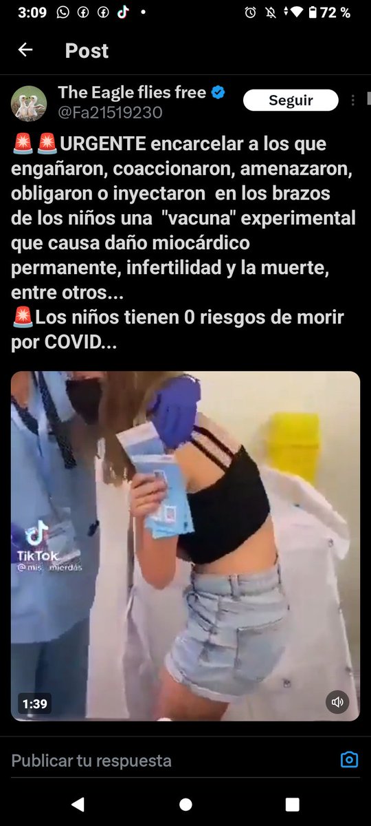 PerezPer80350's tweet photo. @honey__pie00 @Fa21519230 Tu sabes leer? Tiene 0% de probabilidad de contagiarse del COVID pero esa vacuna causa infertilidad daños Miocardicos permanente la MUERTE y más cosas horribles! Eres un maldito ignorante claro como no son tus hijos y tú no tienes riesgos de morir por esa mierda claro digamos eso https://t.co/TteEbJbSeS