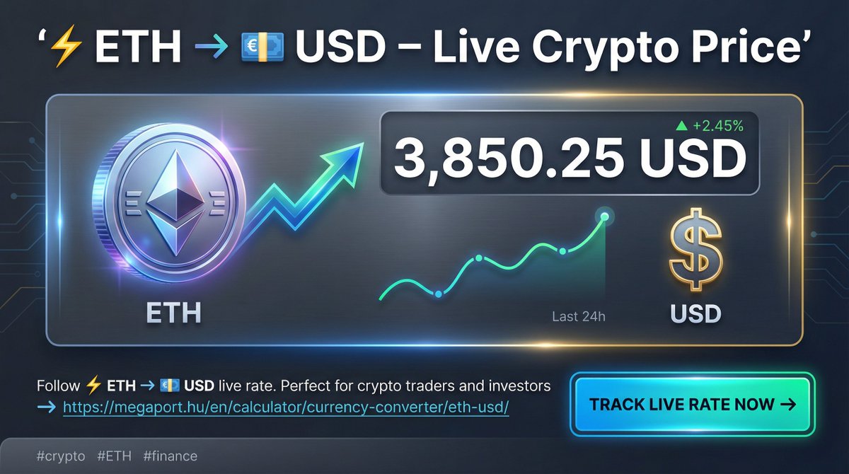 ⚡ ETH → 💶 USD – real-time live crypto rate! Stay updated here ➡️  https://t.co/enugSiUpX5 #crypto #ETH #InvestSmart