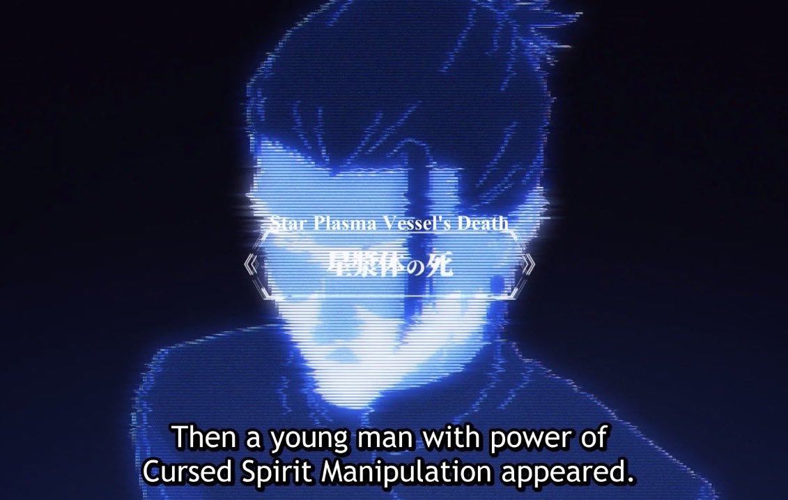 sugusexual's tweet image. suguru’s appearance in the new ep… haunting the narrative as always