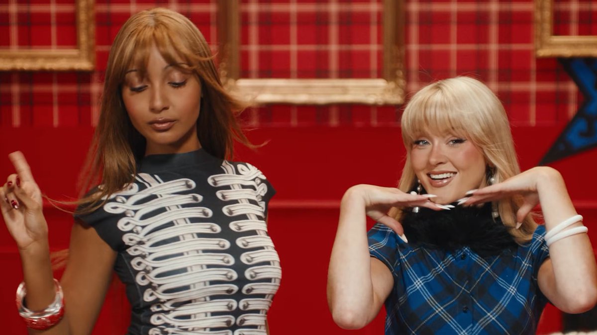 parendise's tweet photo. beyond obsessed with pinkpantheress and zara larsson dressing in eachother's aesthetic for the stateside video 😭 https://t.co/txxZdQcdd1