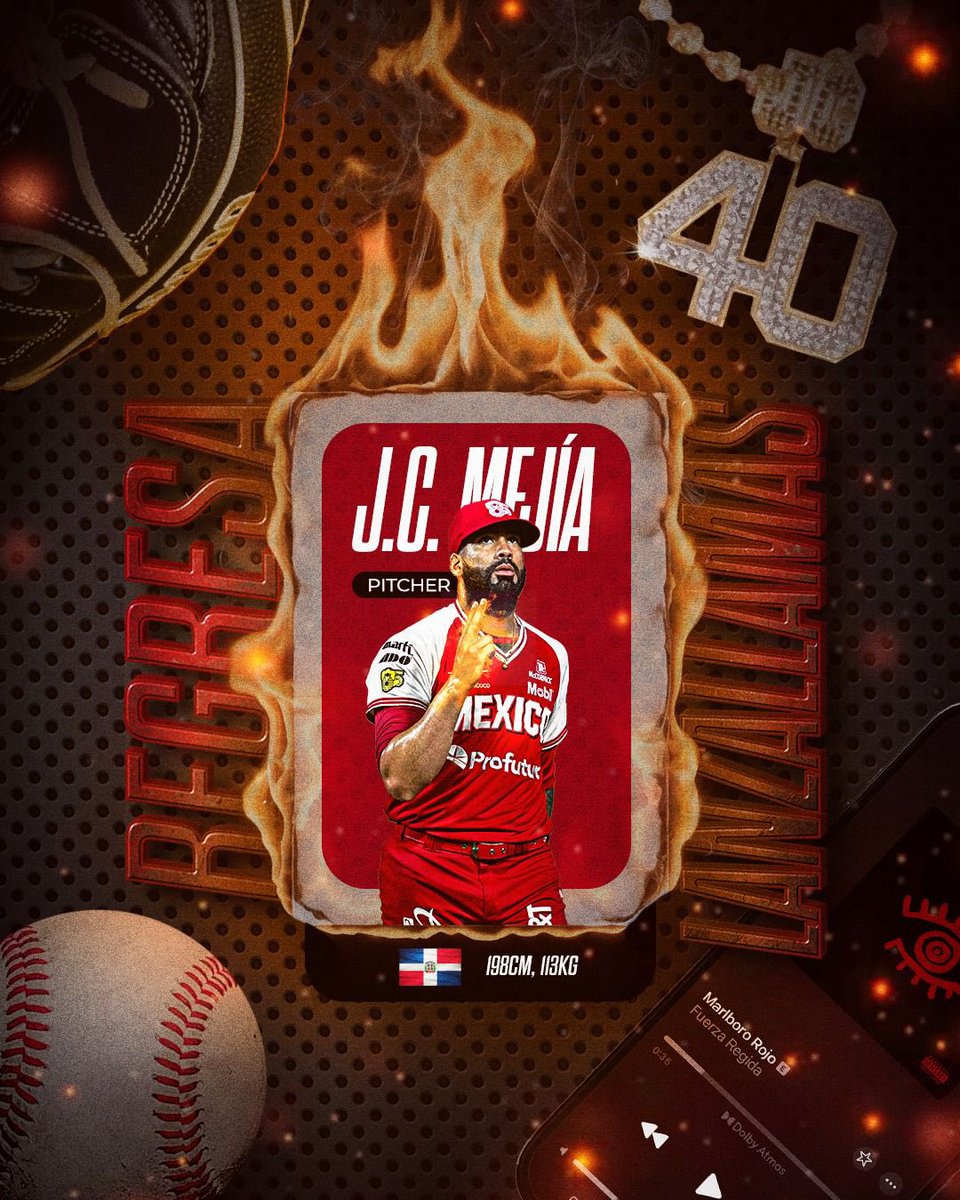 Lanzando fuego, retiró a cada uno de los bateadores que enfrentó, poniéndole candado a cada inning.

Regresa el del Glorioso: J.C. Mejía.
🔥 “El Lanzallamas” va por el tricampeonato. ⚾️🔥