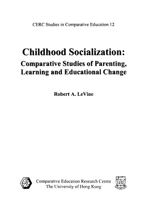 parenting_book's tweet photo. Childhood Socialization: An analysis of the socialization of the child in diverse cultures, focusing on parent-child relationships, enculturation, and child developm…

Robert Alan LeVine - 2003

https://t.co/L7sL6nYTC3 https://t.co/BvOclRwqfQ