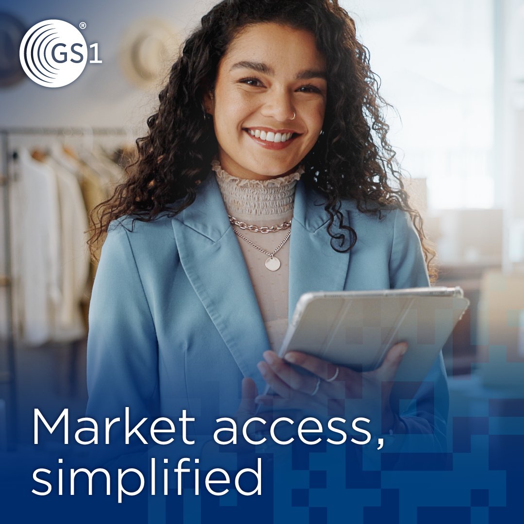gs1's tweet photo. Bringing your products to market shouldn’t be complicated. GS1 standards help businesses list products faster and grow smarter. Simplified market access is just one of our goals for 2030. Learn more here: https://t.co/uRkJkxCAxy
#GS1Vision2030 #TrustedData #MarketAccess #GS1 https://t.co/Jme7PUPRiY