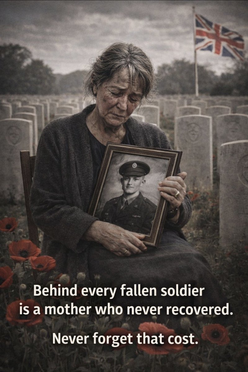Lee_MJ_Chapman's tweet image. Behind every fallen soldier...
is a mother who never recovered.

Never forget that cost ❤️🇬🇧