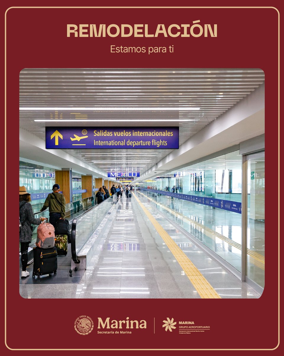 🚧 En remodelación, para darte más comodidad. Gracias por tu paciencia. #ArptoBJ
<a href="/aeropuertos_GAM/">Grupo Aeroportuario Marina</a> ✈️ <a href="/SEMAR_mx/">SEMAR México</a>