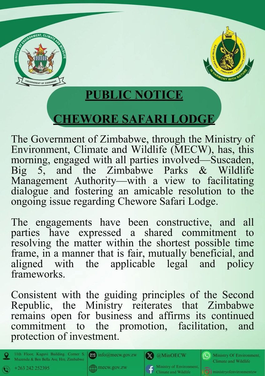 Ministry of Environment, Climate and Wildlife tweet media