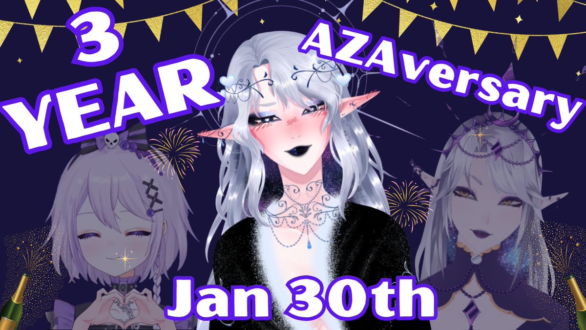 .☽ִֶָ˙⋆ANNIVERSARY EVENT⋆˙ִֶָ☾.
3 versions of Azariah
3 incredible years AS Azariah
It's time to celebrate~ 🥳 🎈
JOIN ME
✨️January 30th
✨️ at 12:00pm MST
For my 3 year AZAversary event!
We'll be doing an Azariah Wrapped where we rank EVERY GAME FROM 2025
And then,
I will