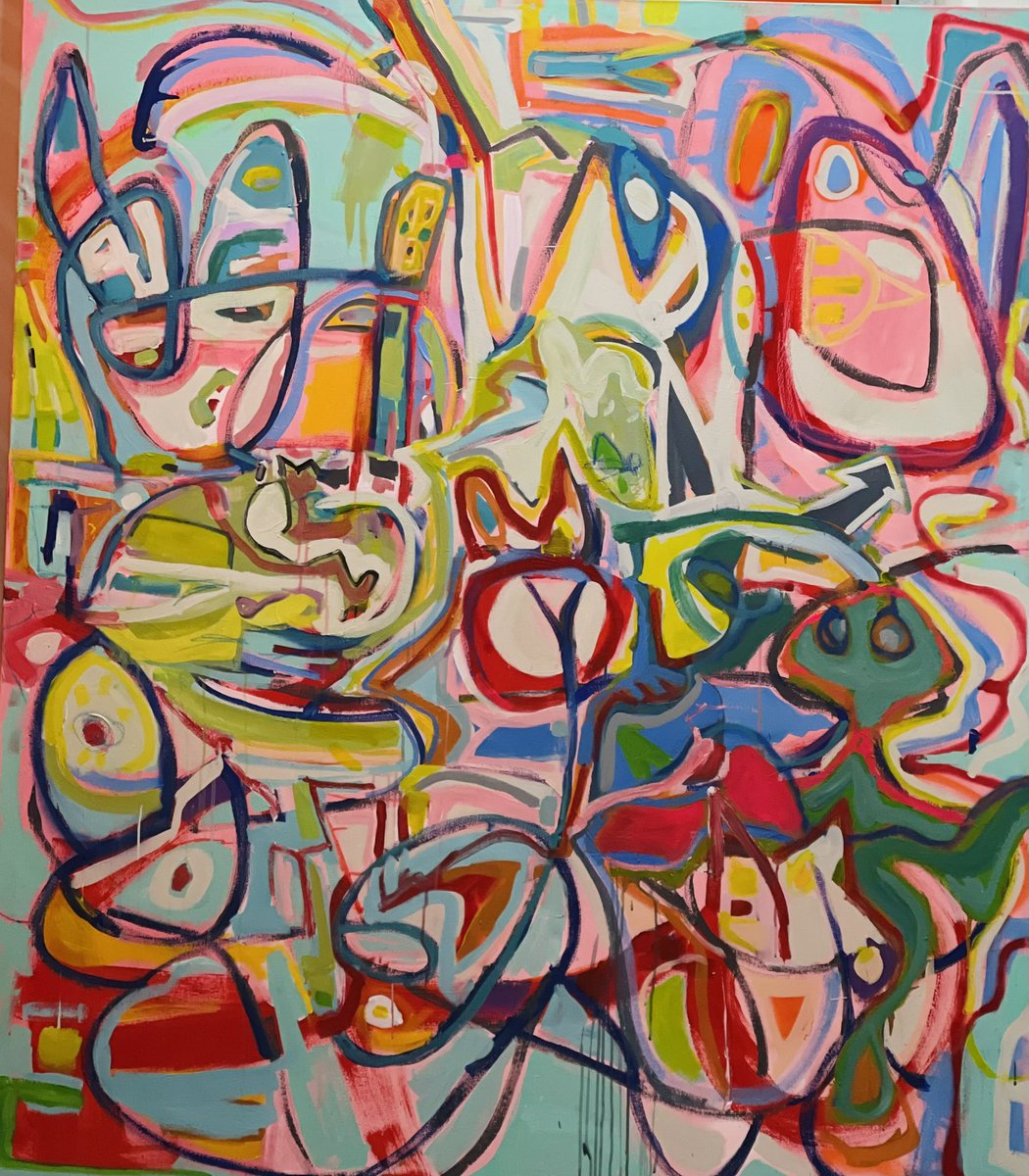 grageArtgallery's tweet photo. Silly Rabbits / acrylic on canvas / 52X60 inches
#studioview
#abstractpainting
#ArtistOnTwitter
#homedesign
#ArtCollectors https://t.co/ap31SJ2q7l