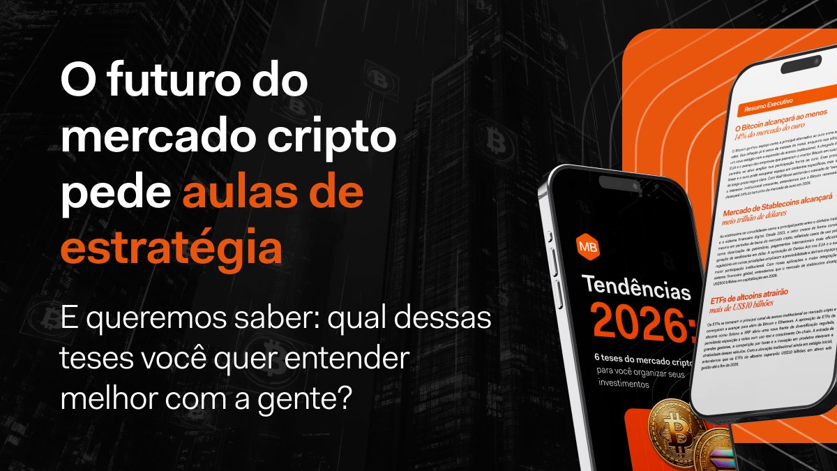 O mercado cripto está mudando rápido, e não é só sobre preço. As 6 teses  para 2026 falam de adoção, novos usos e como tudo isso pode chegar mais  perto da vida