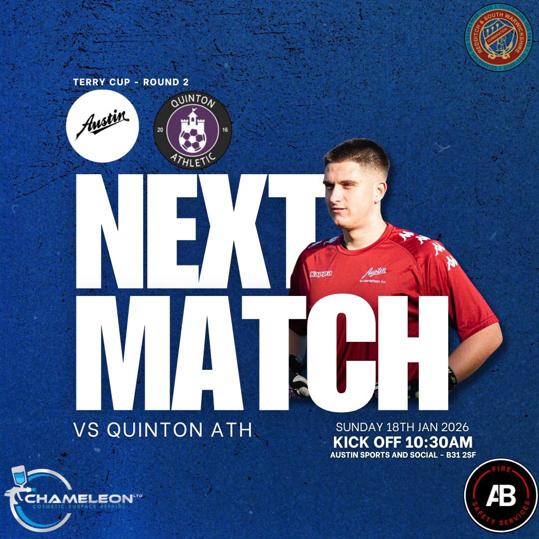 Back to it Sunday down at the Austin against Quinton, with a place in the quarter final up for grabs.

Kick Off: 10:30am
Austin Sports &amp; Social