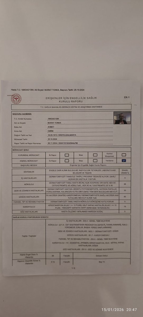 Şerefini Namusunu Hayatiyetini Edebini ve 
Karakterini Nefsi için 
Satmış insanlardan
Fazla Birşey Beklemeyin Zaten satacak Birşey Kalmamıştır 
İşte insanlık Belgesi bu Yüzde 99 oranla ağır engelliyim Maaş 6400 TL işte insanlık Biz ne oldu 
Burası Dünya