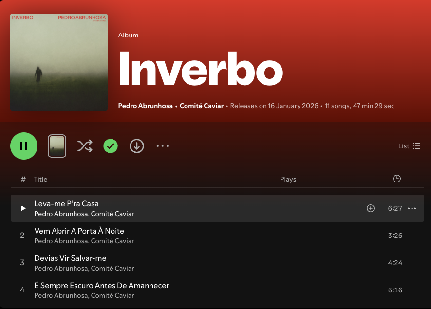 A ouvir o novo album de  <a href="/pedroabrunhosa/">Pedro Abrunhosa</a>