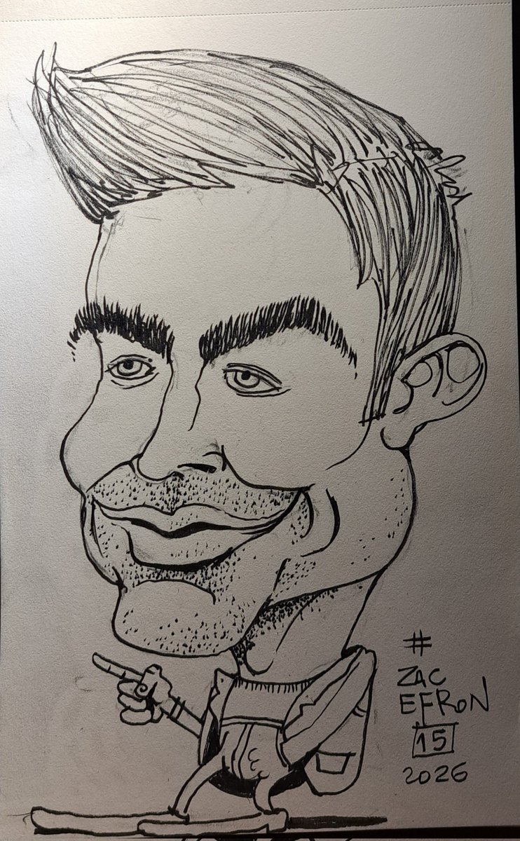 15 #ZacEfron #caricatureresolution2026