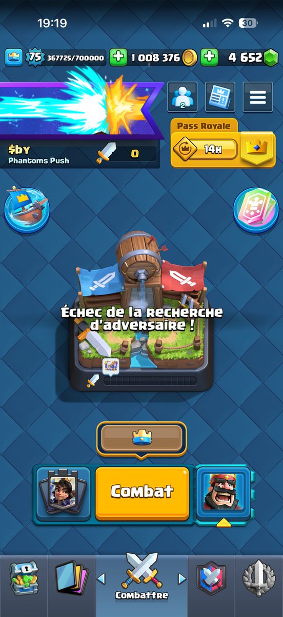 SBY_CR_'s tweet photo. @ClashRoyale Impossible de lancer une partie dans ce mode, à chaque fois cela me met un putin de message d’erreur, vous compter faire quelque chose pour ce jeux à part pomper notre fric sérieux !! Vous avez intérêt à faire quelque chose de grandiose pour l’anniversaire des 10 ans!!!!!! https://t.co/jPBbdM6l6k