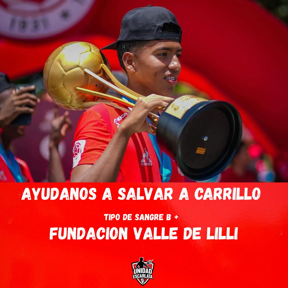 🔴⚪ LA FAMILIA ESCARLATA TAMBIÉN JUEGA ESTE PARTIDO ⚪🔴

Hoy pedimos el apoyo de toda la hinchada del América de Cali para una causa que va más allá del fútbol.

Yojan Steven Carrillo Uribe, jugador de la categoría Sub-17, necesita donación de sangre para continuar con su