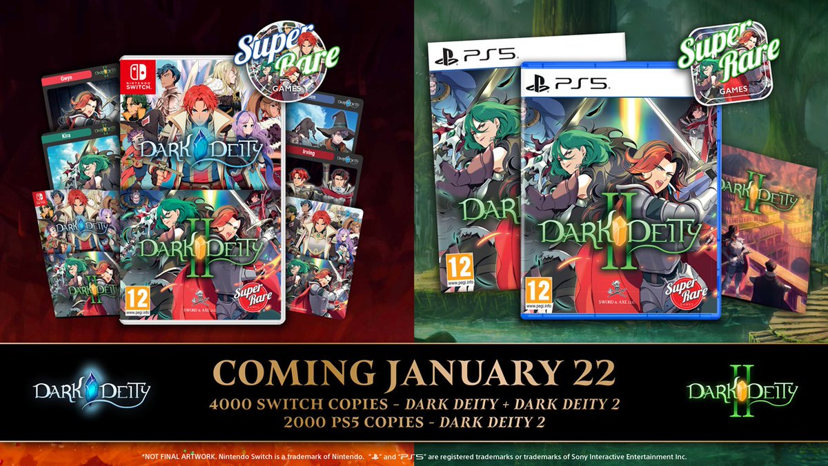 Dark Deity 1 and 2 will have a Nintendo Switch physical release