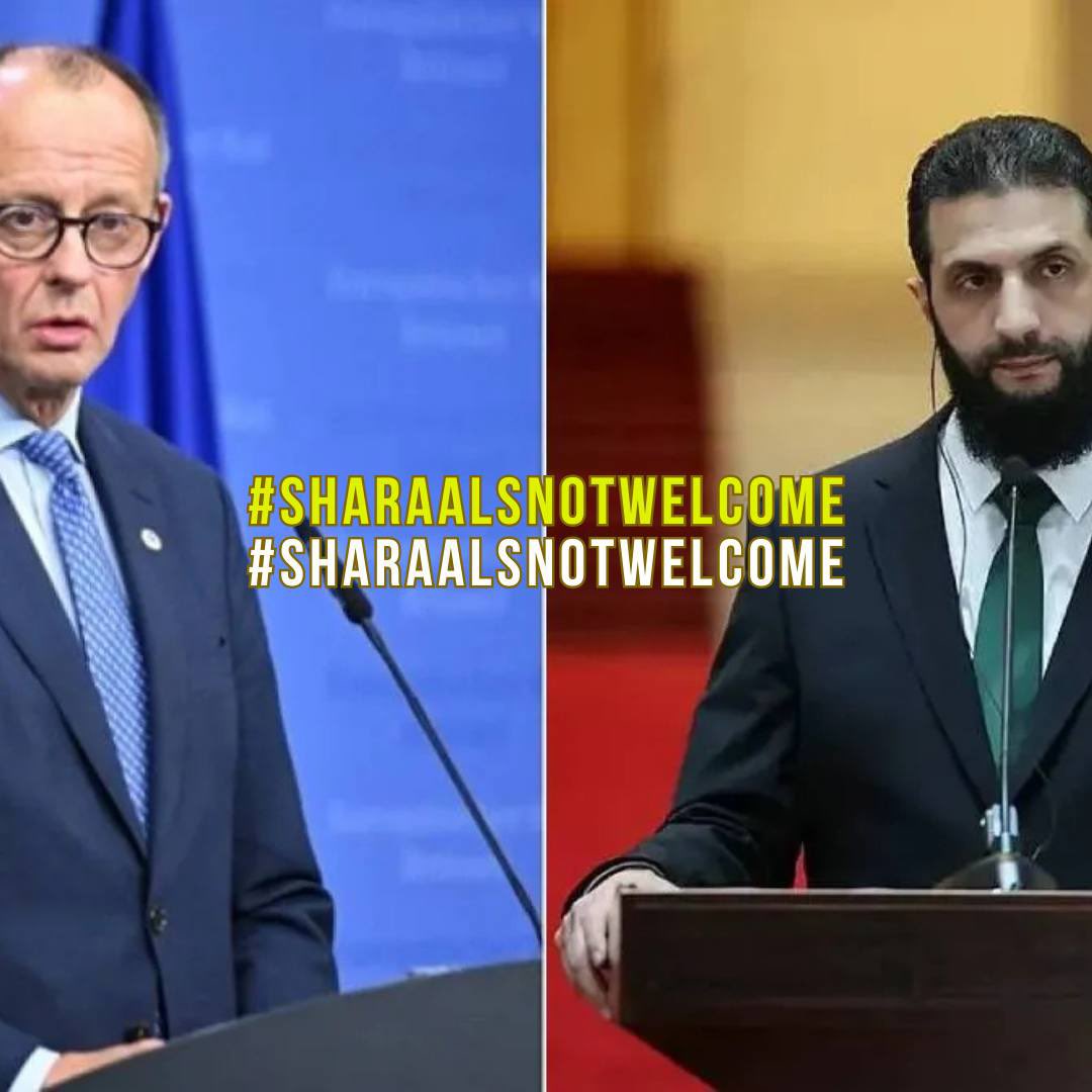 koc15578's tweet photo. #SharaaIsNotWelcome 

@bundeskanzler 
@_FriedrichMerz
@AuswaertigesAmt 
@larsklingbeil 
@BMI_Bund
@dieLinke
@spdbt
#SharaaIsNotWelcome https://t.co/QQvs1fbFCf