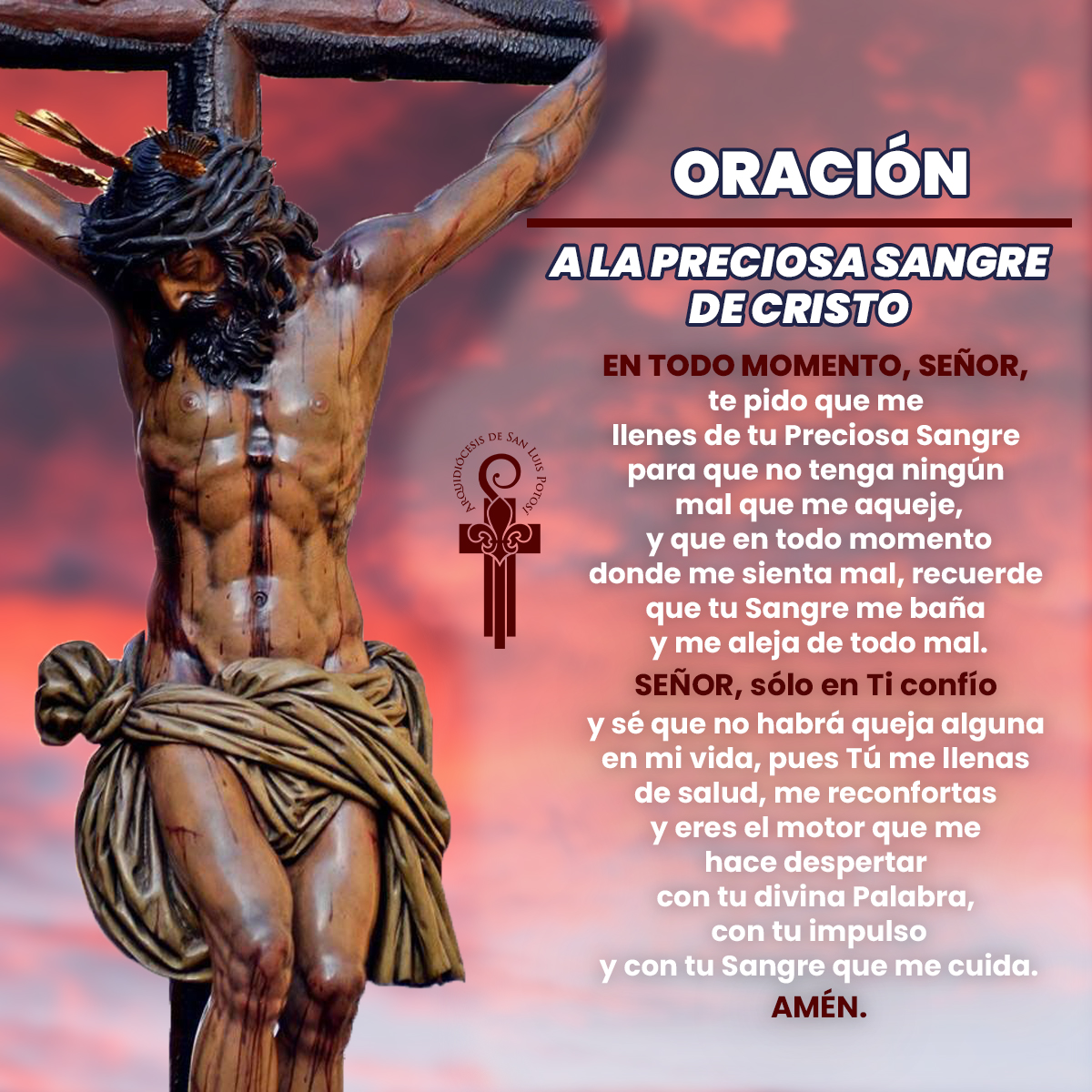 🔴 En este viernes, pedimos a Dios, la preciosa Sangre de su Hijo Unigénito, conserve en nosotros la obra de su misericordia, para que merezcamos alcanzar sus frutos.