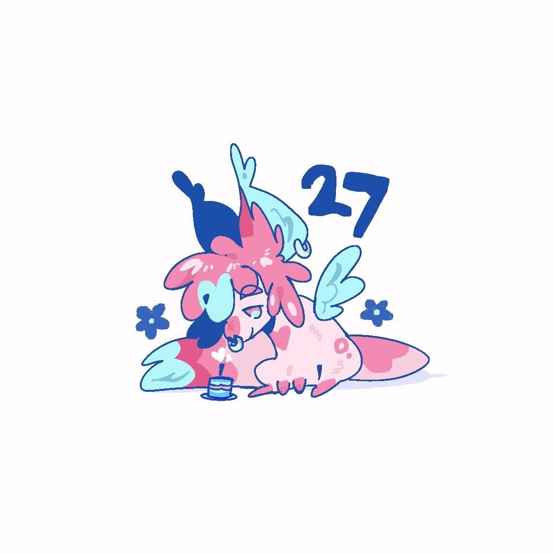 「birfday ^_^ eat a good meal for me today」|max 💿💥busy modeのイラスト