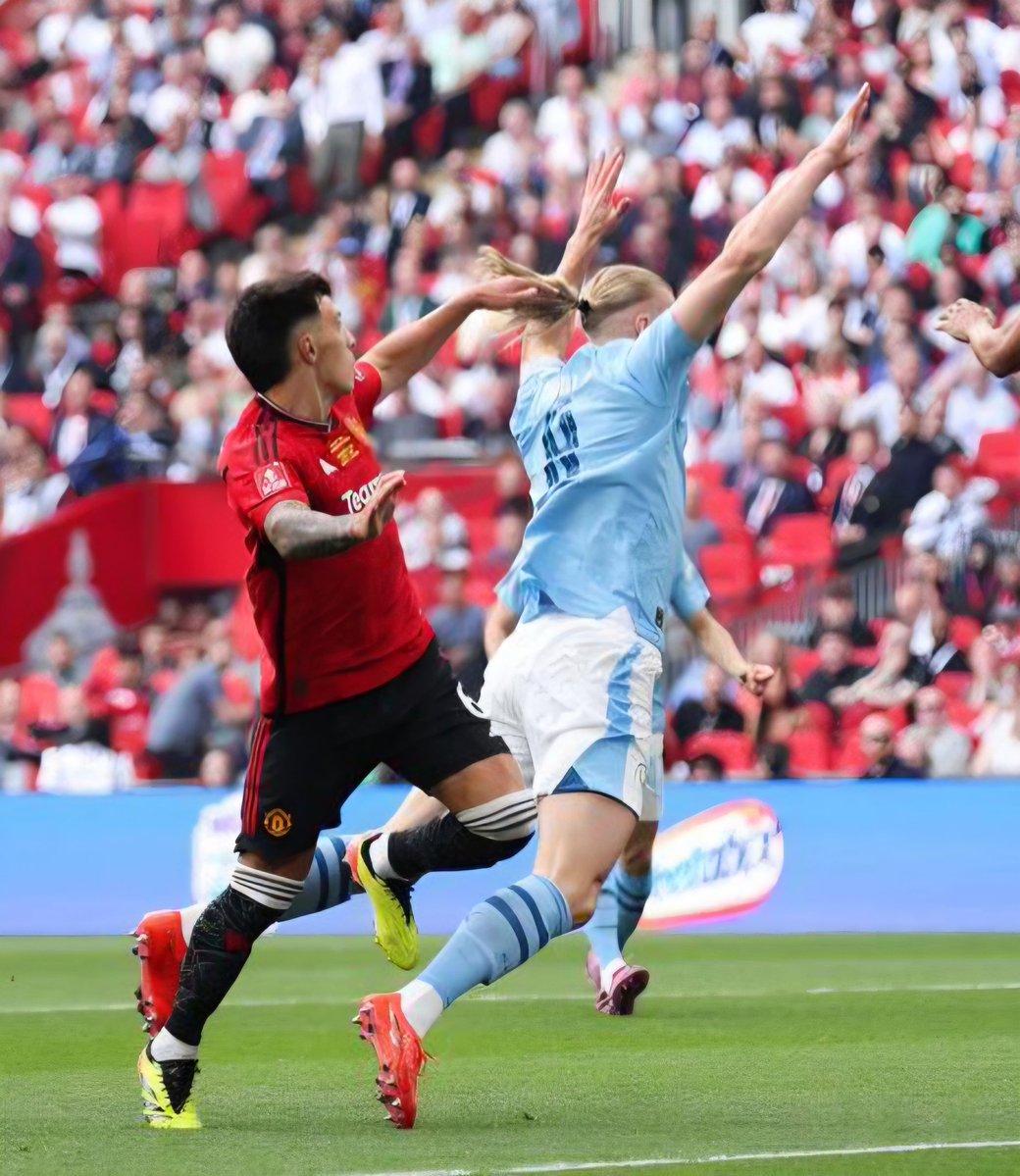 UtdFaithfuls's tweet image. Licha vs. Haaland in the FA Cup final, by the way. 👍