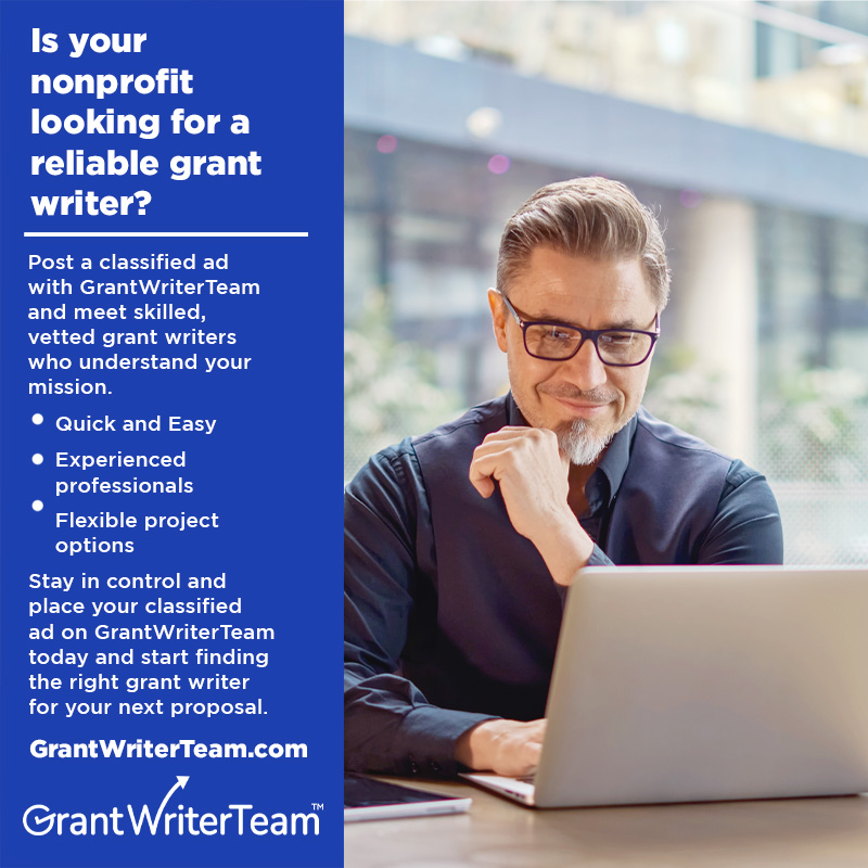 GrantWriterTeam's tweet photo. 🚨 Nonprofit needs a grant writer?
Post a classified ad on GrantWriterTeam and connect with vetted professionals—fast.
👉 Get started now:
https://t.co/qV7EUilGhw
#grantwriter #nonprofitgrants #grantfunding #proposalhelp #grantwriterteam https://t.co/OHW8RqVQXj