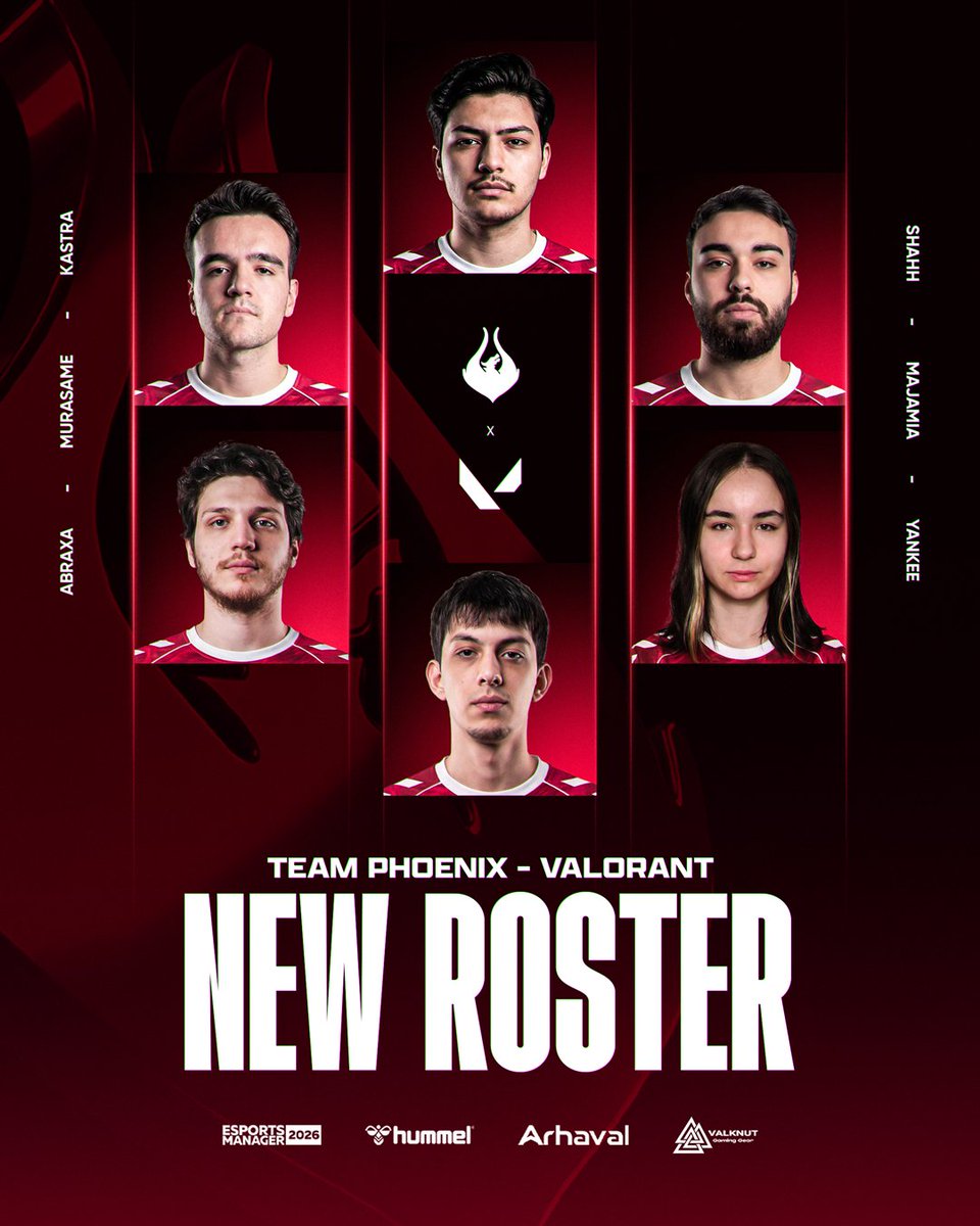 Team Phoenix, yeni sezon VALORANT kadrosunu duyurdu.

🇹🇷 Yankee
🇹🇷 Kastra
🇹🇷 shahh
🇹🇷 murasame
🇹🇷 Abraxa
🇹🇷 majamia