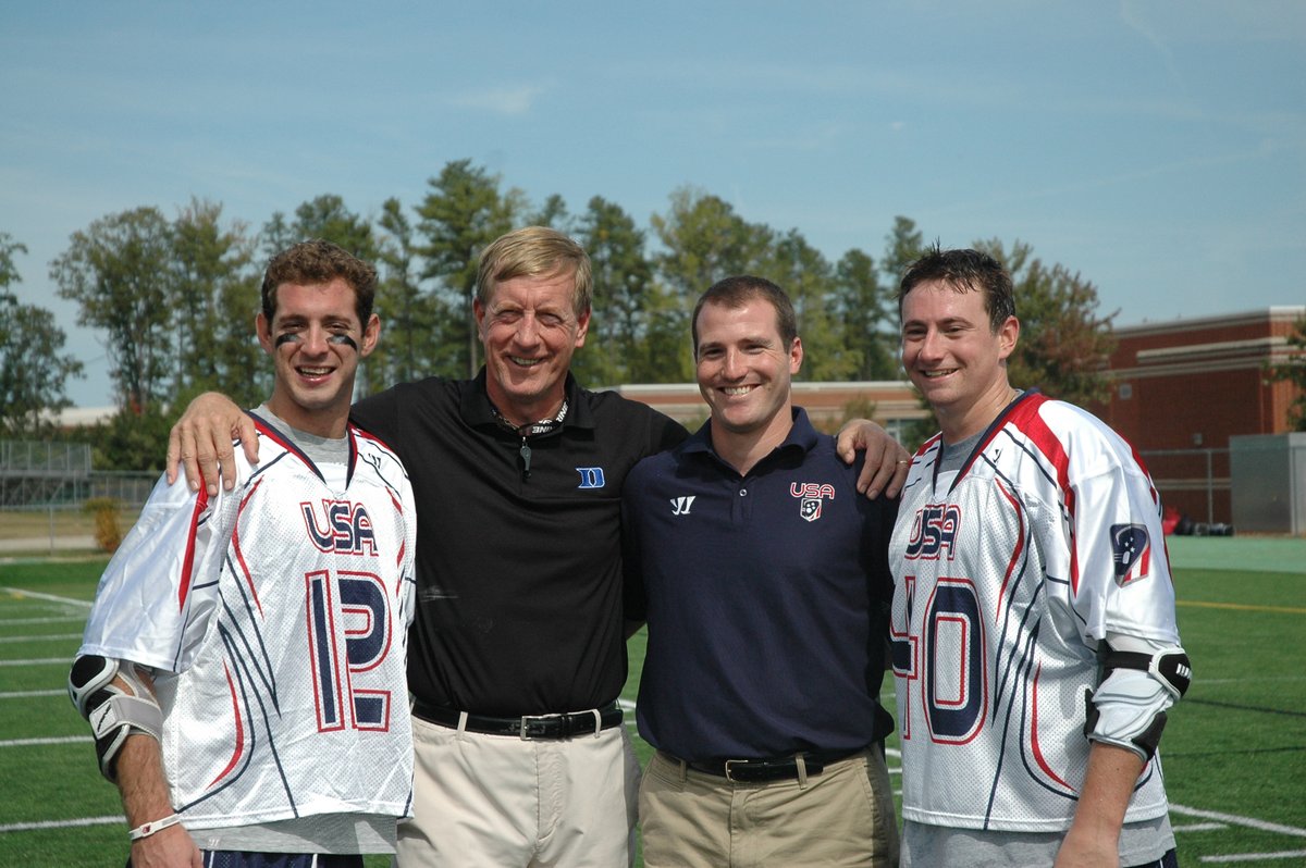 DukeMLAX's tweet photo. Ned Crotty on Coach Danowski in his National Lacrosse Hall of Fame acceptance speech:

“Coach Danowski, you pushed me more than any coach has ever pushed me before. And man, did we have some battles. But I can’t possibly thank you enough for all of it. There is no one who does a better job of developing young men than you. Obviously, the on field lessons are incredible and speak for themselves. But as Coach Caputo always said, Duke lacrosse players because of you, get a master’s degree in leadership.”