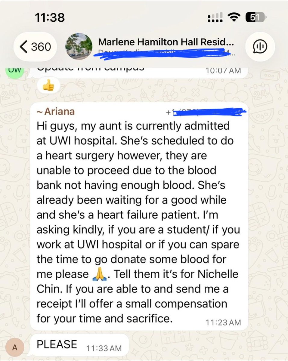 Blood is needed urgently; kindly donate if you can and save a life. 
Thank you 🙏