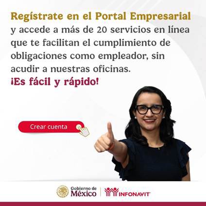 📢 ¿Quieren optimizar sus trámites como empleadores?

¡El Portal Empresarial INFONAVIT está diseñado para ustedes!

Regístrate hoy mismo y simplifica tus trámites: 🌐 bit.ly/48yUk8m

✅ Medios de pago
✅ Aclaraciones patronales
✅ Comprobantes fiscales
✅ ¡Y mucho más!