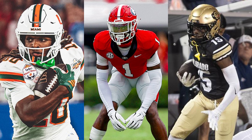 cfpoll's tweet image. UNLV's Dan Mullen named top first-year head coach, while @MiamiHurricanes WR Malachi Toney, @GeorgiaFootball DB Ellis Robinson IV of Georgia, and @CUBuffsFootball return specialist Quentin Gibson receive Freshman Player of the Year honors. collegefootballpoll.com/news/freshmen-… #CollegeFootball