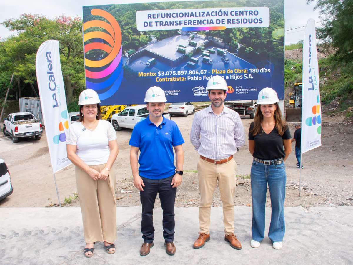 MuniCba's tweet image. 👷🏽 El @EnteMetropolCba puso en marcha la refuncionalización del Centro de Transferencia de Residuos de La Calera.

♻️ Una obra histórica que transforma la gestión ambiental en Sierras Chicas.