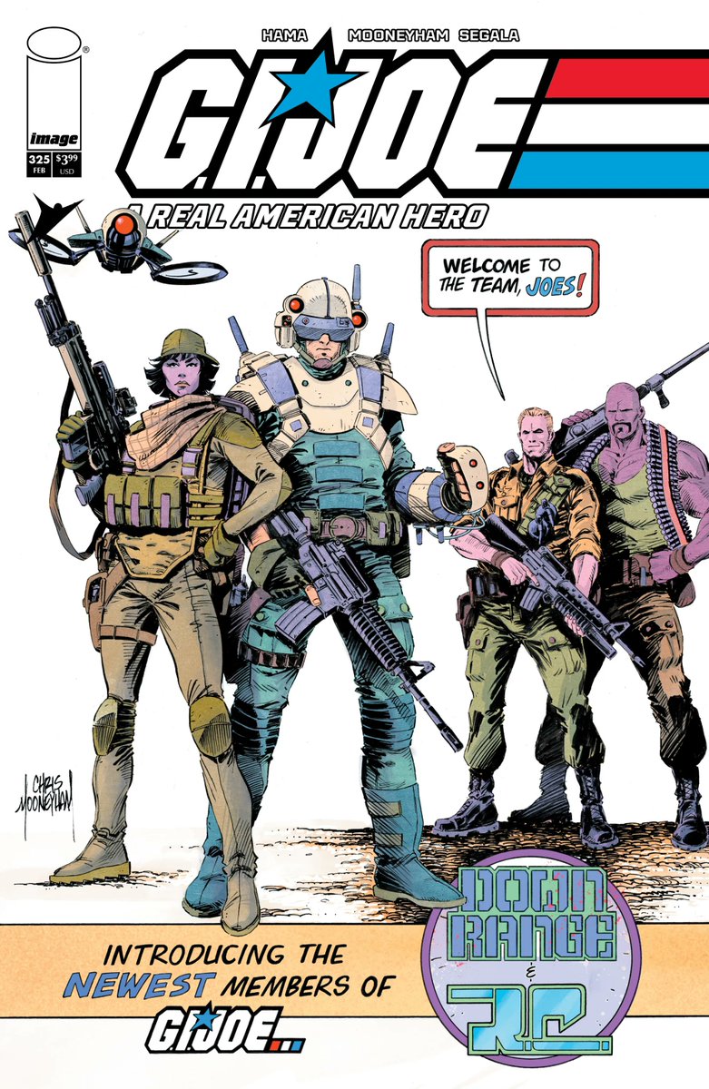 BuzzComics's tweet photo. Preview de G.I. Joe: A Real American Hero #325, le numéro anniversaire voyant le début de 2 nouveaux Joes par Larry Hama, Chris Mooneyham et @FrancescoSegala chez @ImageComics / @Skybound #ImageComics #Skybound #Hasbro #Comics #GIJOE #Downrange #RC https://t.co/rkTpqjQfVy https://t.co/7eTwFeGr9i