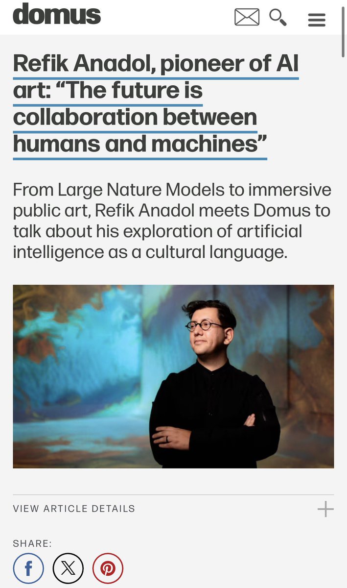 Thank you Domus Magazine for the wonderful conversation. https://t.co/B710E0TeWp