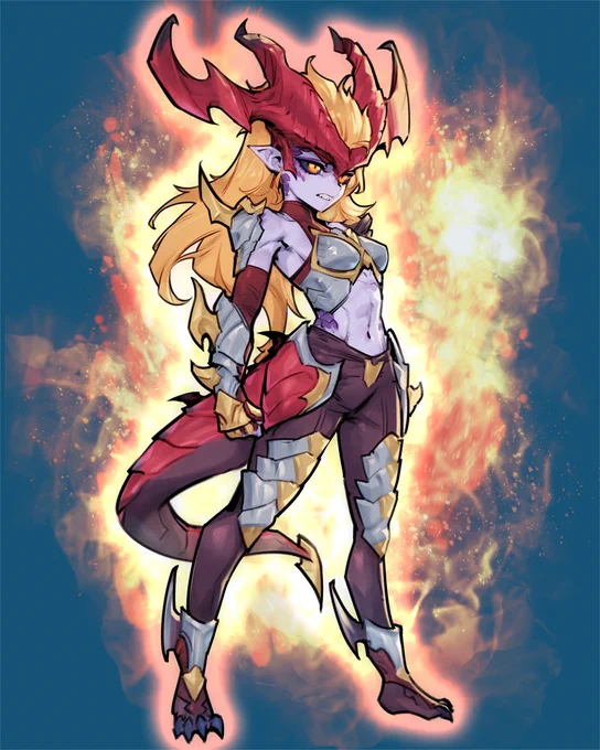 Shyvana Now She got a tail and became even cuter