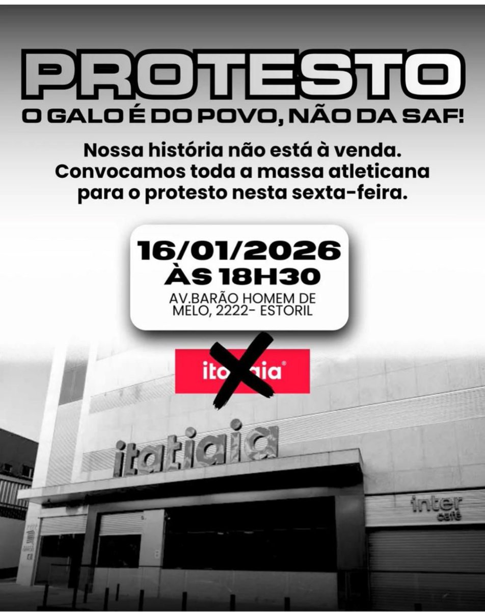 Alguns torcedores marcaram um protesto para amanhã, às 18h30min, em frente a rádio Itatiaia, que Rubens Menin é sócio majoritário.

Apurei que membros dessas T.Os estarão presentes (foto).

Os materiais utilizados serão: sinalizador, faixa, bandeira e notas com a cara do Menin.